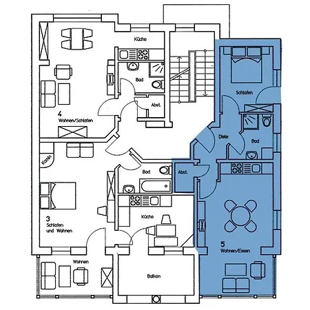 아파트 Villa-eden-binz-typ-3-apartment-5 빈츠